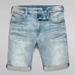 G-Star Denim Shorts - 3301 Slim - Vintage Nassau Destroyed - D17418-8968 Shop All