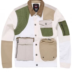 Shop All Jordan Craig Denim Jacket - Amarillo Herringbone Trucker - Natural Multi - 91562