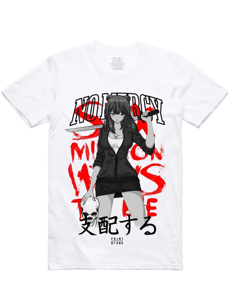 Point Blank T-Shirt - Asa Katana - White And Red 1 Point Blank T-Shirt - Asa Katana - White And Red