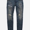 Purple-Brand Jeans - Frayed Blowouts - Mid Indigo - P001-MIFB222