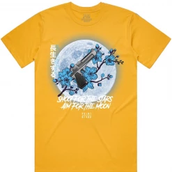 Point Blank T-Shirt - Aim For The Moon - Gold Shop All