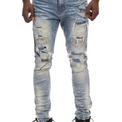 Smoke Rise Jeans - Rip & Perair - Malibu Blue - JP21732 Shop All