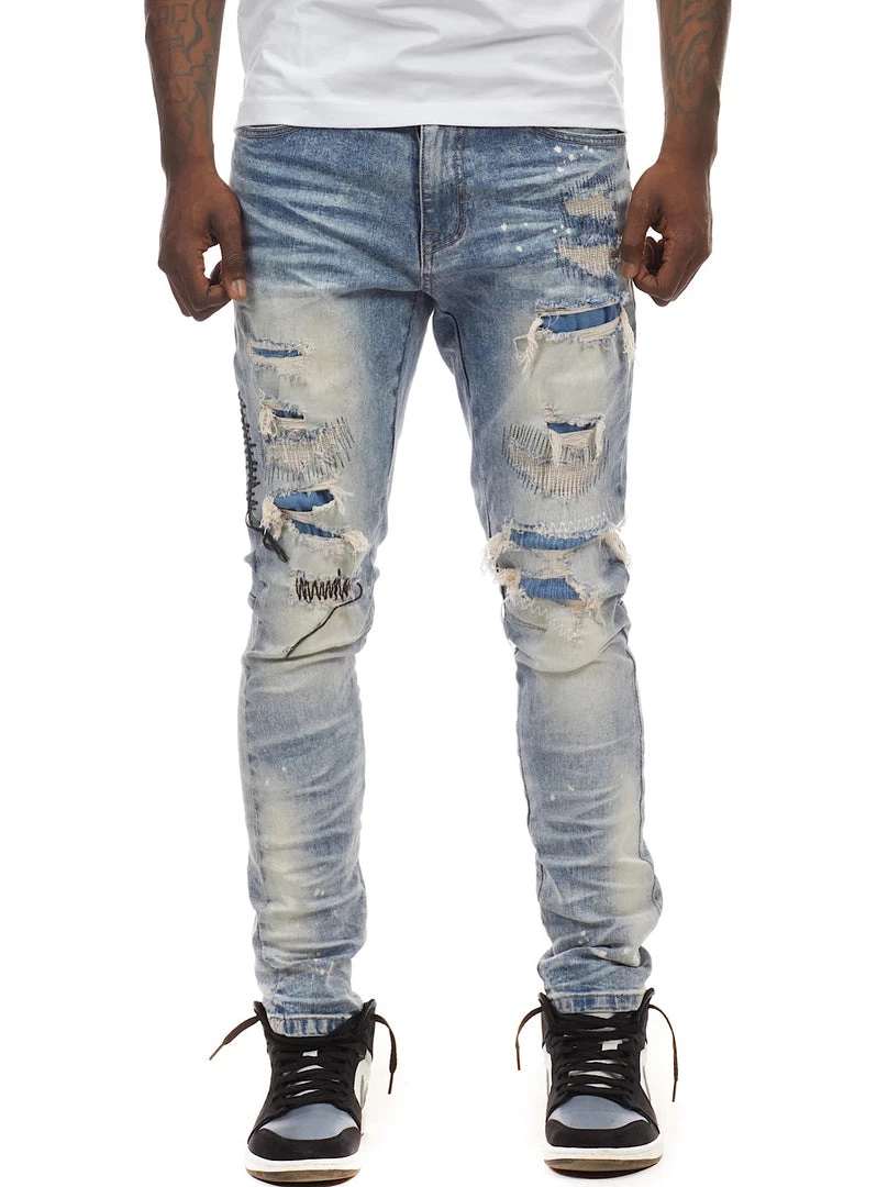 Smoke Rise Jeans - Rip & Perair - Malibu Blue - JP21732 Shop All 1 Smoke Rise Jeans - Rip & Perair - Malibu Blue - JP21732 Shop All