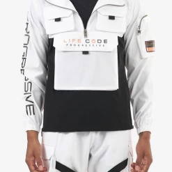 Life Code Jacket - Utility Windbreaker - White - 13J03
