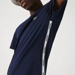 Lacoste T-Shirt - Side Print - Navy - TH1207 Shop All