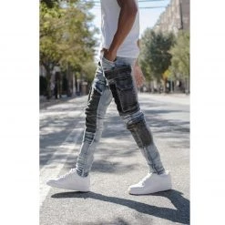 Shop All Copper Rivet Jeans - Rip & Camo Repair - Blue And Camo - 133037