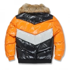 Jordan Craig Kids Jacket - Blocked Puffer - Total Orange - 91548K