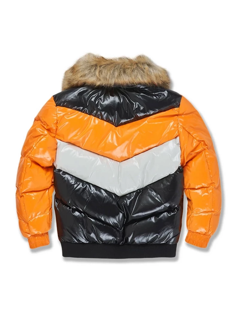 Jordan Craig Kids Jacket - Blocked Puffer - Total Orange - 91548K 2 Jordan Craig Kids Jacket - Blocked Puffer - Total Orange - 91548K