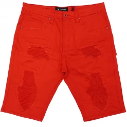 Shop All Makobi Shorts - Shredded Denim - Red - M971