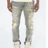 Frost Originals Jeans - Cord & Chain - Dirt Wash With Yellow - F1777 Shop All