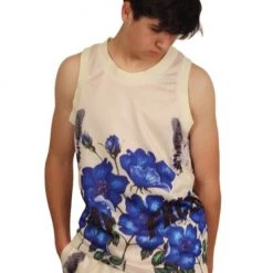 Shop All Rebel Minds Short Set - Mesh Floral Tank - Cream - 121-162