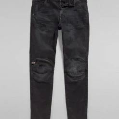 G-Star Jeans - 5620 3D Zip Knee Skinny - Worn In Black Onyx Restored - D01252-C910