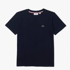 Lacoste Kids T-Shirt - Crewneck - Navy Blue - TJ1442