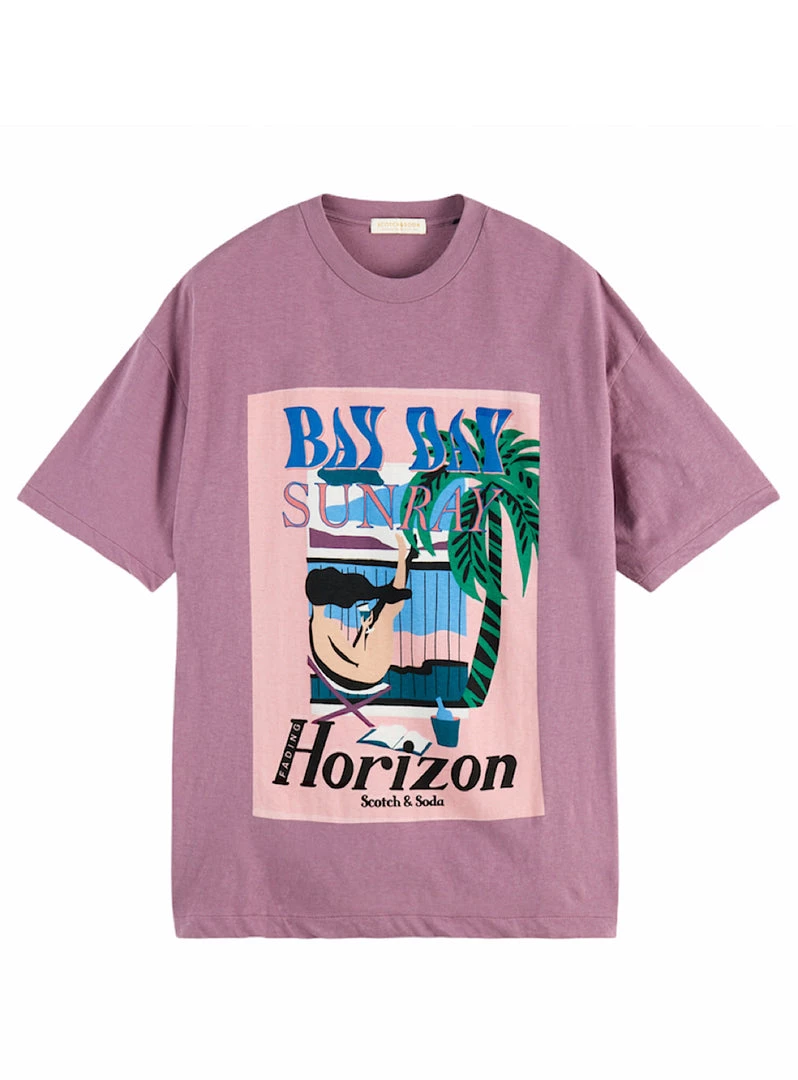 Scotch & Soda T-Shirt - Graphic Organic Cotton - Resort - 160865 Shop All 1 Scotch & Soda T-Shirt - Graphic Organic Cotton - Resort - 160865 Shop All