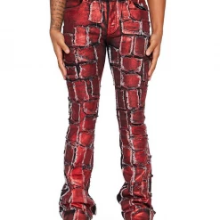 Shop All Valabasas Jeans - "4444" Stacked - Red Waxed - VLBS2214
