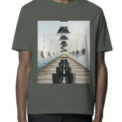 Shop All Inimigo T-Shirt - Illusion Portrait - Olivine - ITS8115