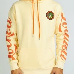 LOCKED & LOADED LNL Hoodie - Chain Stitch - Bone And Orange - LLHCH51025501