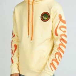 LOCKED & LOADED LNL Hoodie - Chain Stitch - Bone And Orange - LLHCH51025501