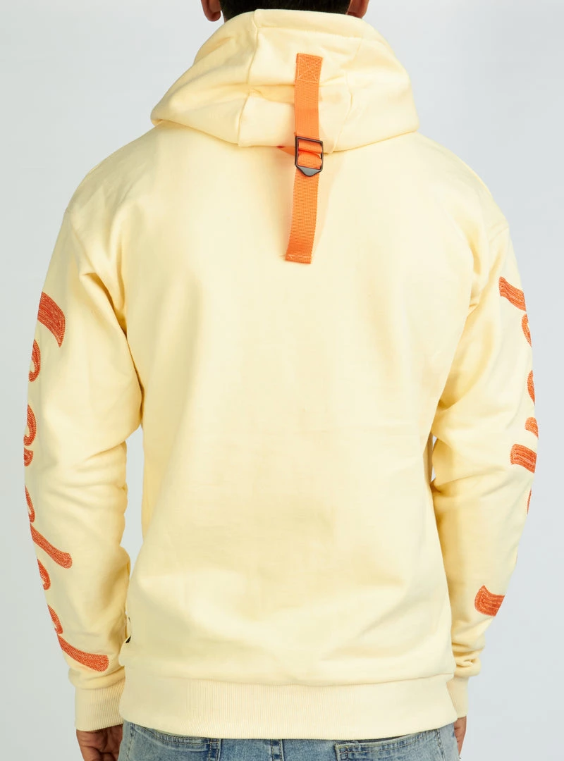 LOCKED & LOADED LNL Hoodie - Chain Stitch - Bone And Orange - LLHCH51025501 3 LOCKED & LOADED LNL Hoodie - Chain Stitch - Bone And Orange - LLHCH51025501