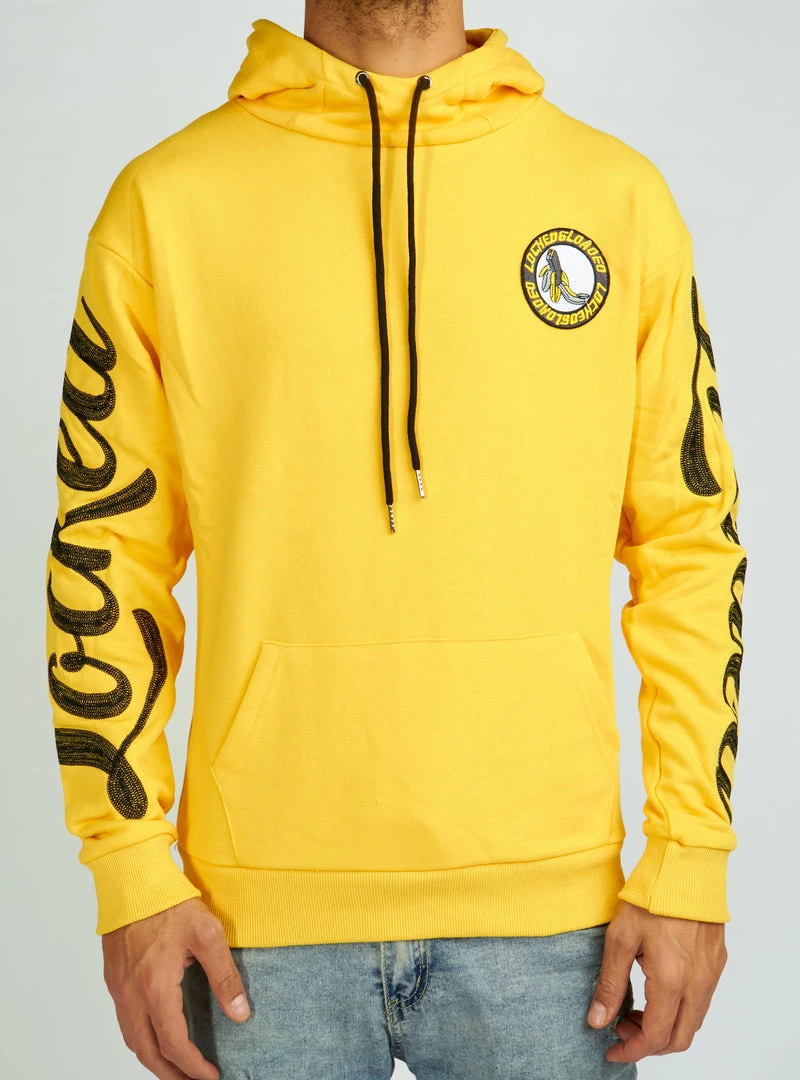 LOCKED & LOADED LNL Hoodie - Chain Stitch - Yellow And Black - LLHCH51025503 1 LOCKED & LOADED LNL Hoodie - Chain Stitch - Yellow And Black - LLHCH51025503