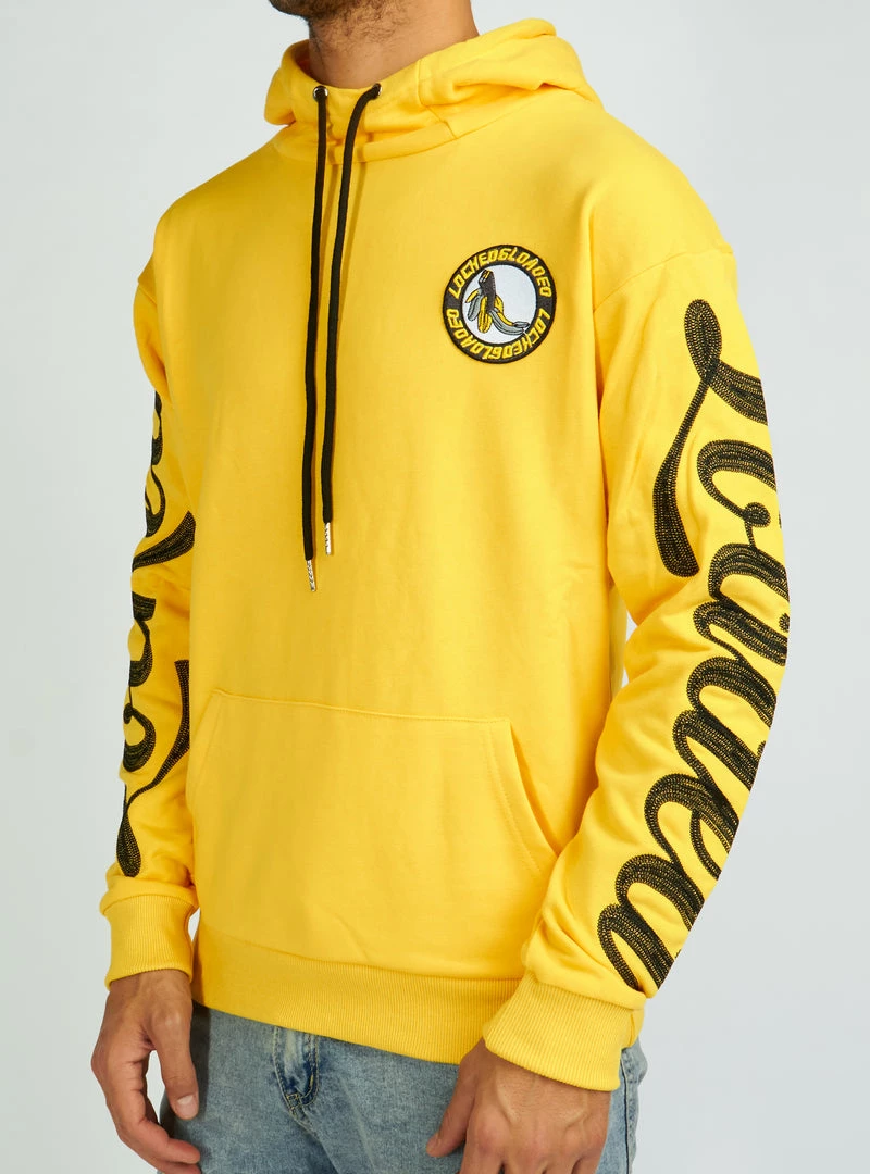 LOCKED & LOADED LNL Hoodie - Chain Stitch - Yellow And Black - LLHCH51025503 2 LOCKED & LOADED LNL Hoodie - Chain Stitch - Yellow And Black - LLHCH51025503