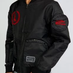 LOCKED & LOADED Shop All LNL Jacket - Bomber - Black And Red - LLJKT092501