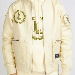 LOCKED & LOADED Shop All LNL Jacket - Bomber - Tan And Olive - LLJKT092402