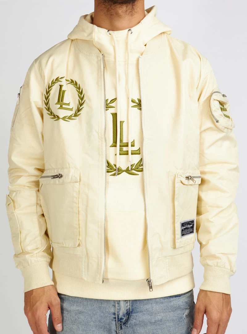 LOCKED & LOADED Shop All LNL Jacket - Bomber - Tan And Olive - LLJKT092402 2 LOCKED & LOADED Shop All LNL Jacket - Bomber - Tan And Olive - LLJKT092402
