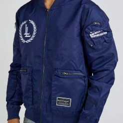 LOCKED & LOADED LNL Jacket - Bomber - Navy And White - LLJKT092503 Shop All