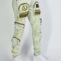 LOCKED & LOADED LNL Jeans - Crest Cargo - Vintage Painted Olive - LLCD2002 Shop All