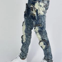 LOCKED & LOADED Shop All LNL Jeans - Crest Cargo - Bleached Navy - LLCD2001 8 LOCKED & LOADED Shop All LNL Jeans - Crest Cargo - Bleached Navy - LLCD2001