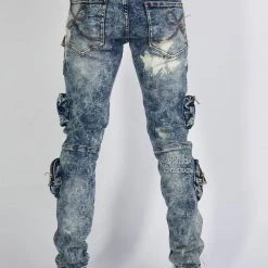 LOCKED & LOADED Shop All LNL Jeans - Crest Cargo - Bleached Navy - LLCD2001 9 LOCKED & LOADED Shop All LNL Jeans - Crest Cargo - Bleached Navy - LLCD2001