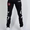 LOCKED & LOADED LNL Jeans - Chain Stitch - Black And White - LLCHSE1025250 Shop All