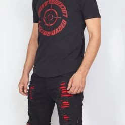 LOCKED & LOADED LNL T-Shirt - Target - Black And Red