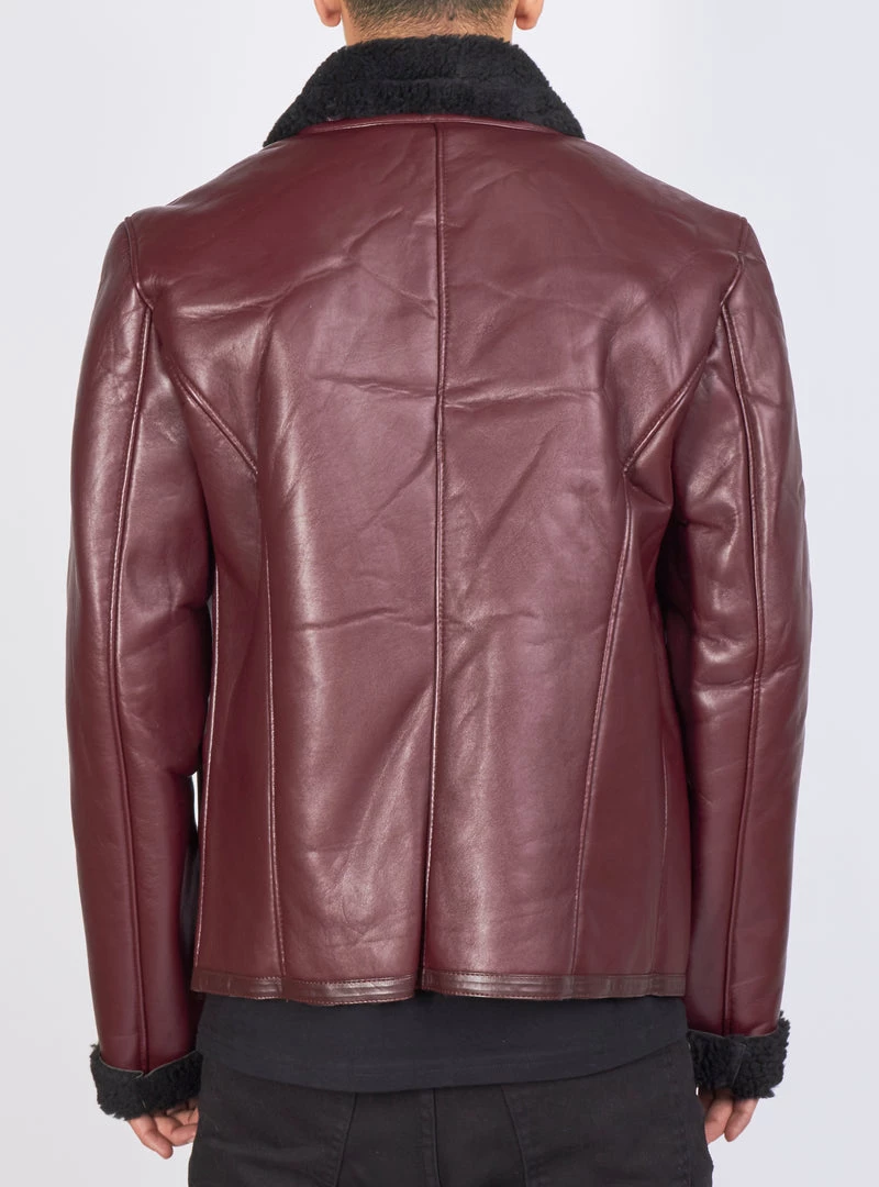 BUYER’S CHOICE Buyer's Choice Leather Jacket - Fur Cuff - Burgundy - 3510 Shop All 3 BUYER’S CHOICE Buyer's Choice Leather Jacket - Fur Cuff - Burgundy - 3510 Shop All