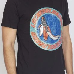 LOCKED & LOADED LNL T-Shirt - B. Clip - Aqua And Coral On Black - 102 Shop All