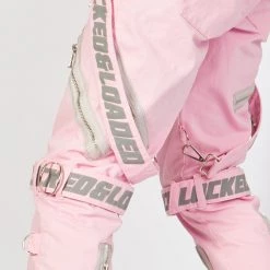 LOCKED & LOADED LNL Jeans - Straps And Pocket - Light Pink And Reflective - LLTP105 Shop All 13 LOCKED & LOADED LNL Jeans - Straps And Pocket - Light Pink And Reflective - LLTP105 Shop All