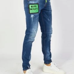 BUYER’S CHOICE Shop All Buyer's Choice Jeans - Belted - Lime/Blue - 2290-100-A18