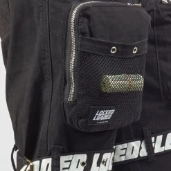 LOCKED & LOADED Shop All LNL Shorts - Strapped - Black With White - LDS421102