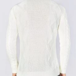 BUYERS CHOICE Buyer's Choice Sweater - Turtleneck - Off-White - T3766 Tops
