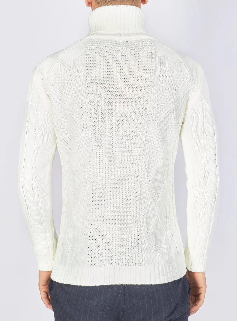 BUYERS CHOICE Buyer's Choice Sweater - Turtleneck - Off-White - T3766 Tops 2 BUYERS CHOICE Buyer's Choice Sweater - Turtleneck - Off-White - T3766 Tops