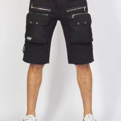 LOCKED & LOADED Shop All LNL Shorts - Strapped - Black With White - LDS421102