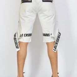 LOCKED & LOADED LNL Shorts - Strapped - White With Black - LDS421102