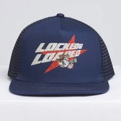 LOCKED & LOADED LNL Snapback - Heavy Hitta - Silver And Red On Navy - 201