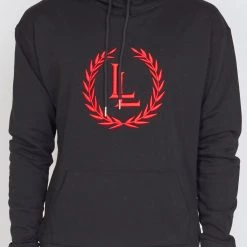 LOCKED & LOADED LNL Hoodie - Crest Pullover - Black And Red - LLCH601 Shop All