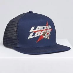 LOCKED & LOADED LNL Snapback - Heavy Hitta - Silver And Red On Navy - 201