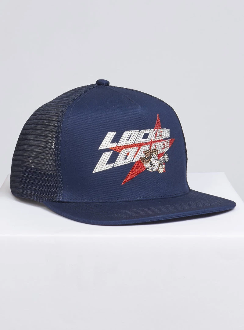 LOCKED & LOADED LNL Snapback - Heavy Hitta - Silver And Red On Navy - 201 2 LOCKED & LOADED LNL Snapback - Heavy Hitta - Silver And Red On Navy - 201