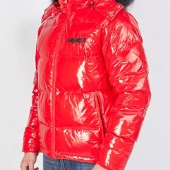 Vengeance78 Puffer Jacket - Vengeance Of Cincy - Red And Black