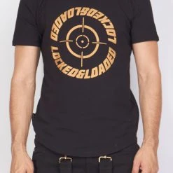 LOCKED & LOADED LNL T-Shirt - Target - Black And Gold