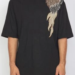 BUYER’S CHOICE Shop All Buyer's Choice T-Shirt - Feathers - Black - 7231